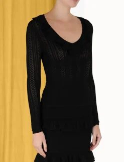 ZIMMERMANN Tops<Luminosity V-Neck Ruffle Top