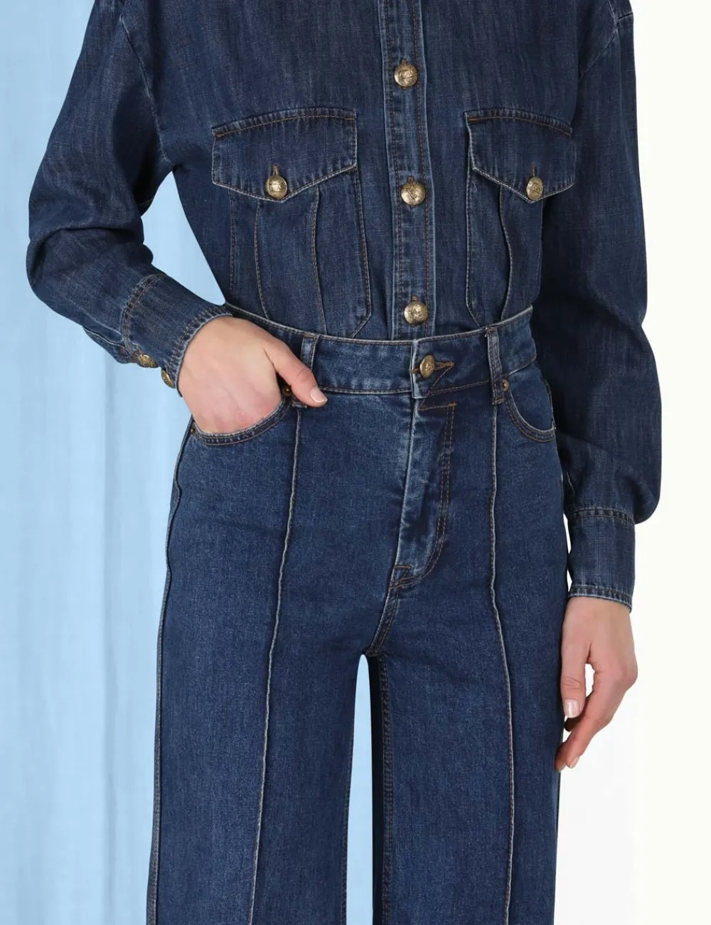 ZIMMERMANN In Denim<Luminosity Wide Leg Jean