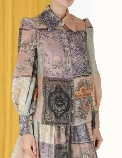 ZIMMERMANN Tops<Lyrical Book Print Blouse