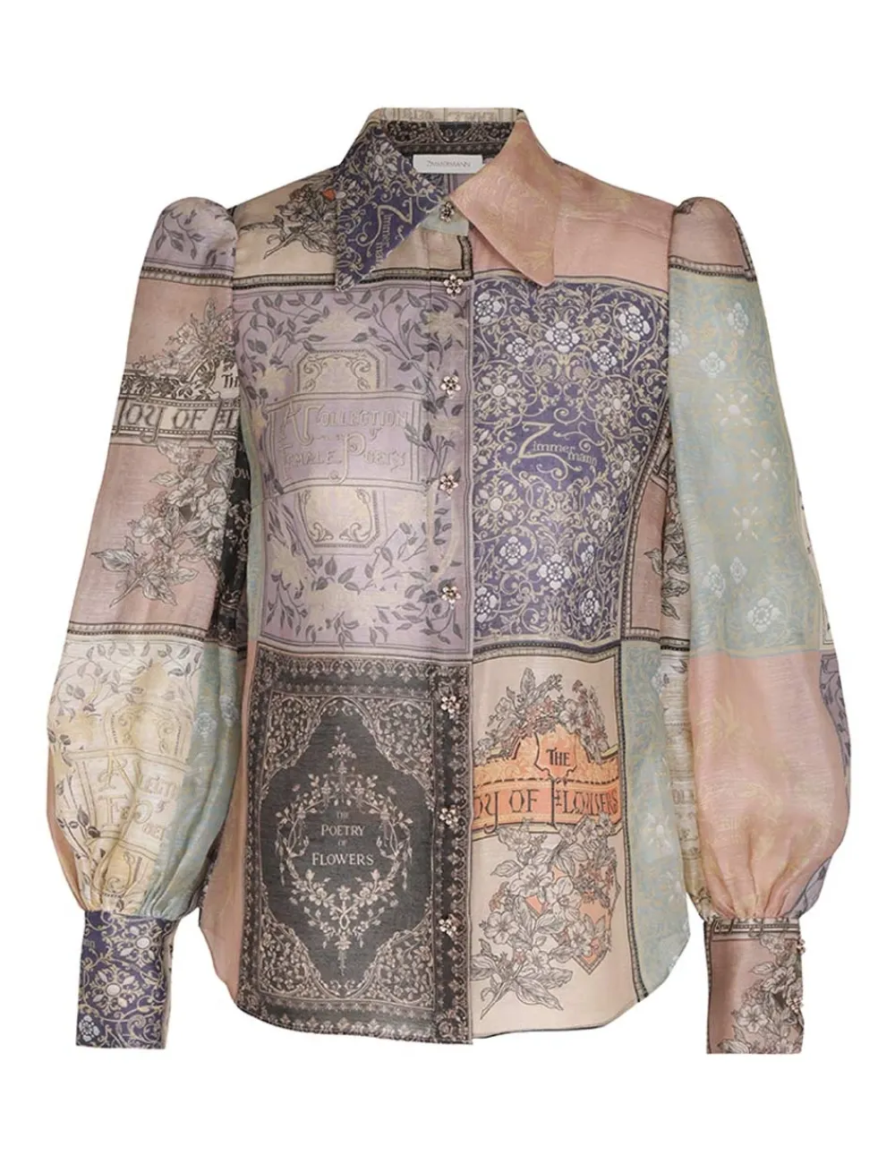 ZIMMERMANN Form & Light<Lyrical Book Print Blouse