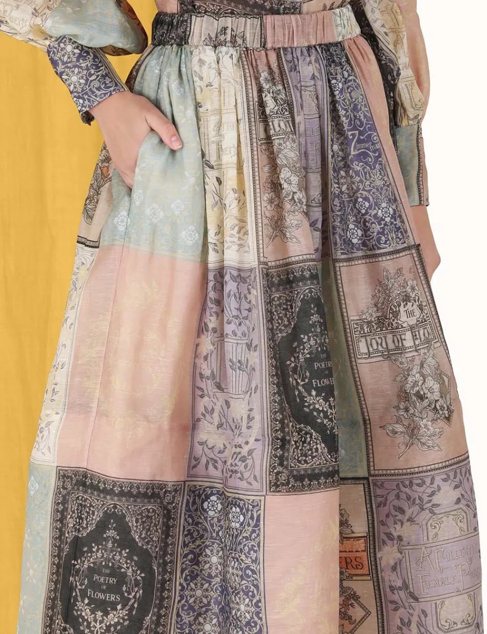 ZIMMERMANN Clothing<Lyrical Book Print Midi Skirt