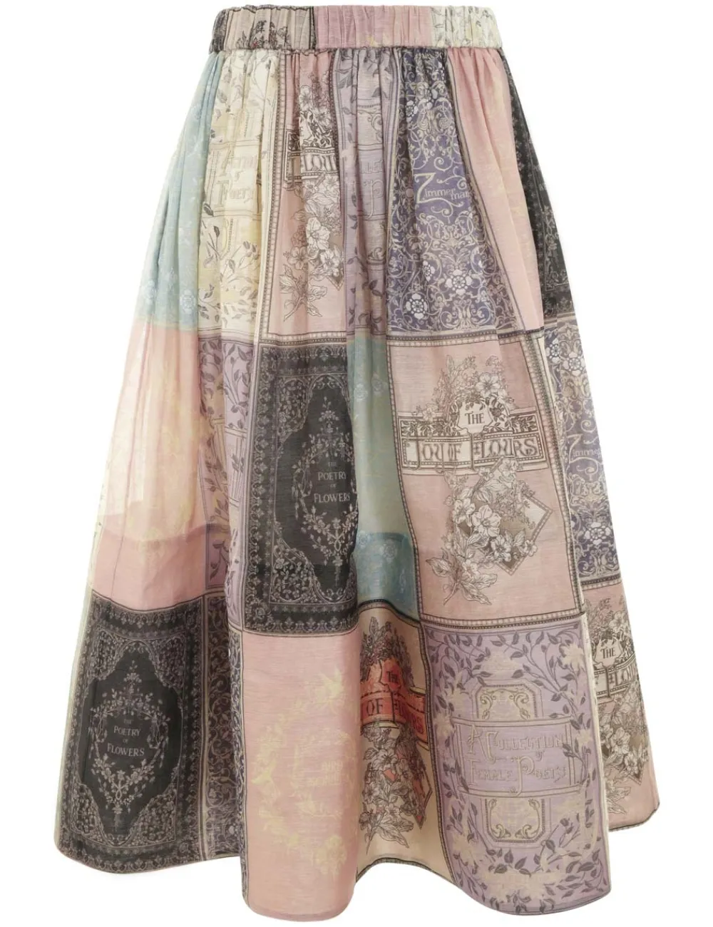 ZIMMERMANN Skirts<Lyrical Book Print Midi Skirt