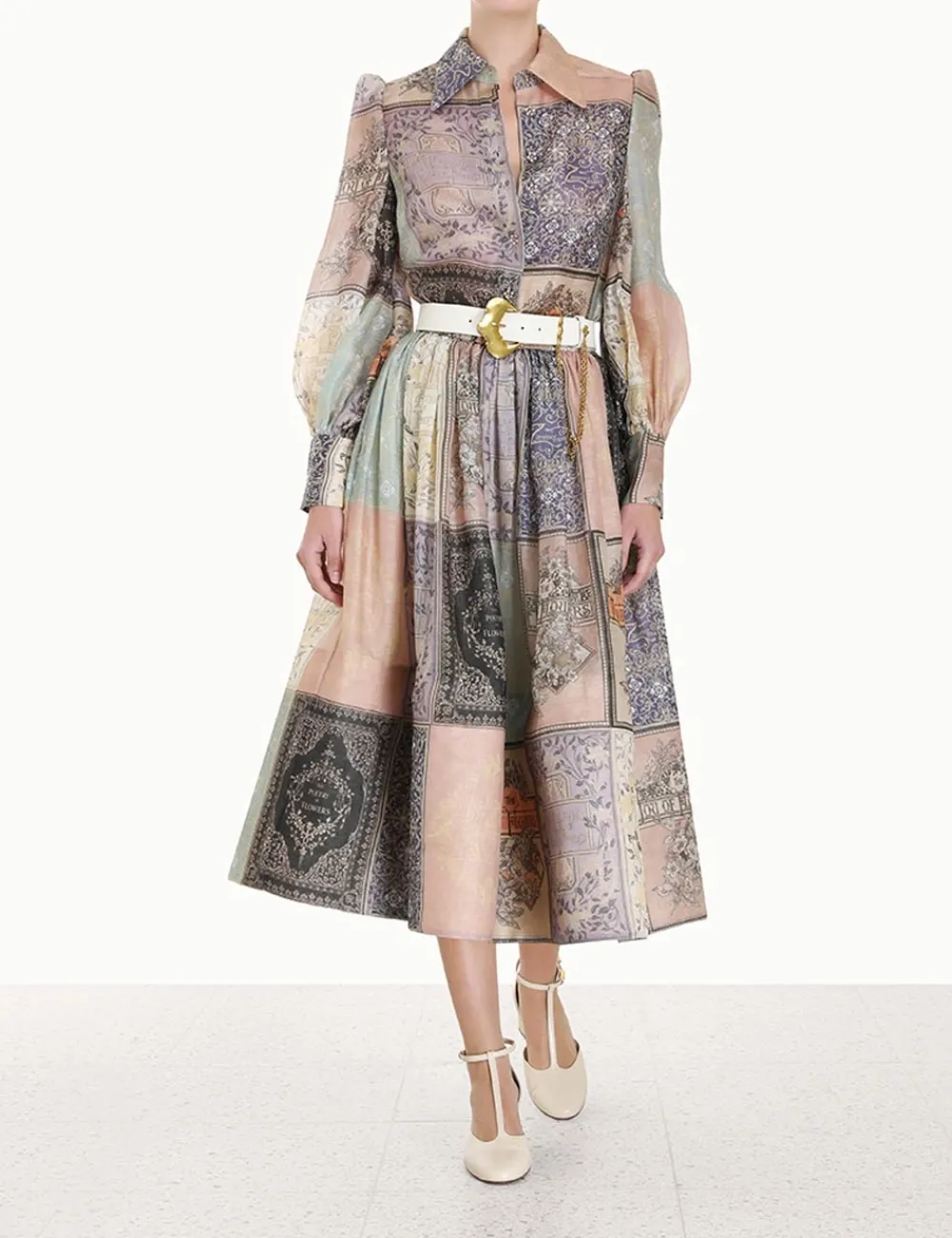 ZIMMERMANN Skirts<Lyrical Book Print Midi Skirt