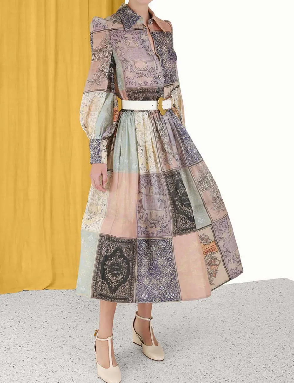 ZIMMERMANN Skirts<Lyrical Book Print Midi Skirt
