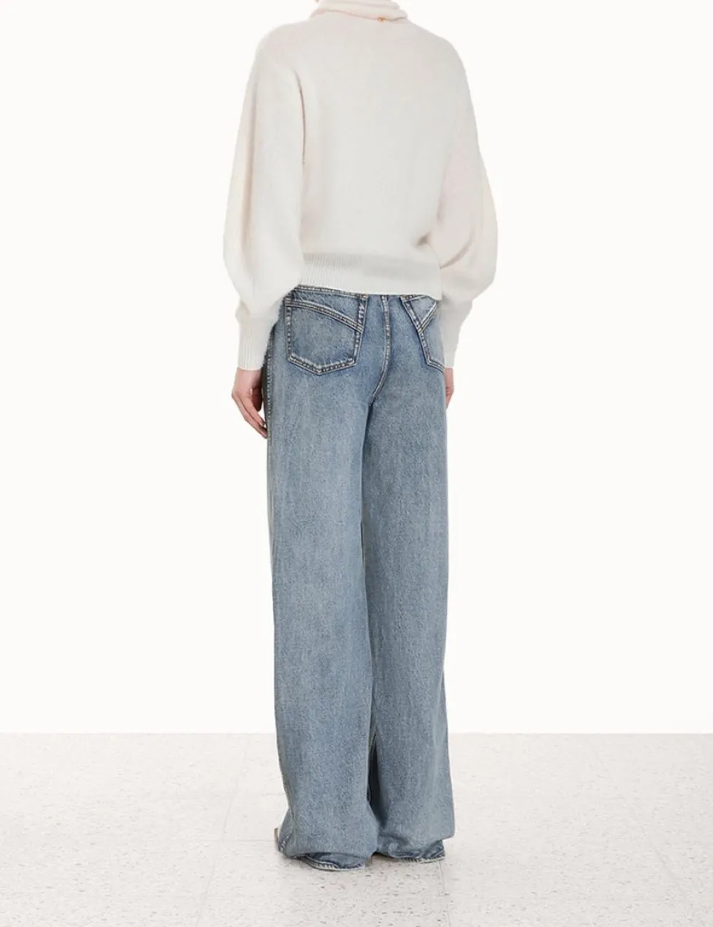 ZIMMERMANN Luminosity<Lyrical Brushed Wool Sweater