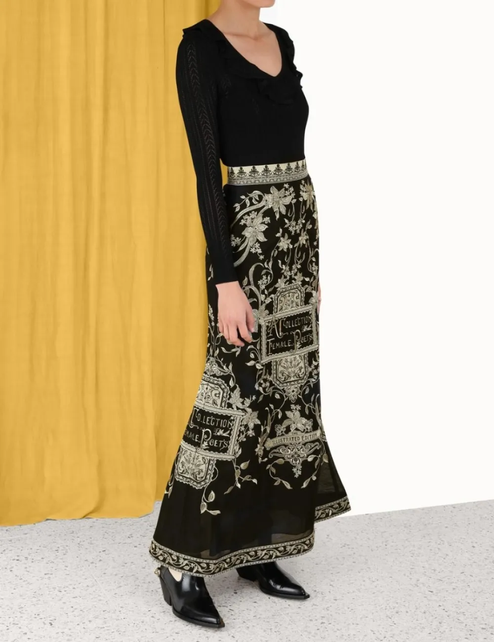 ZIMMERMANN Clothing<Lyrical Embroidery Maxi Skirt