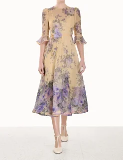 ZIMMERMANN Clothing<Lyrical Flare Sleeve Midi