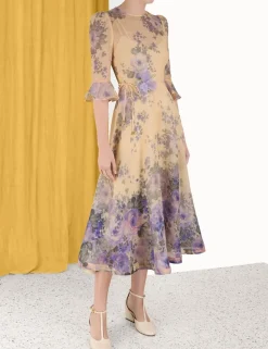 ZIMMERMANN Clothing<Lyrical Flare Sleeve Midi