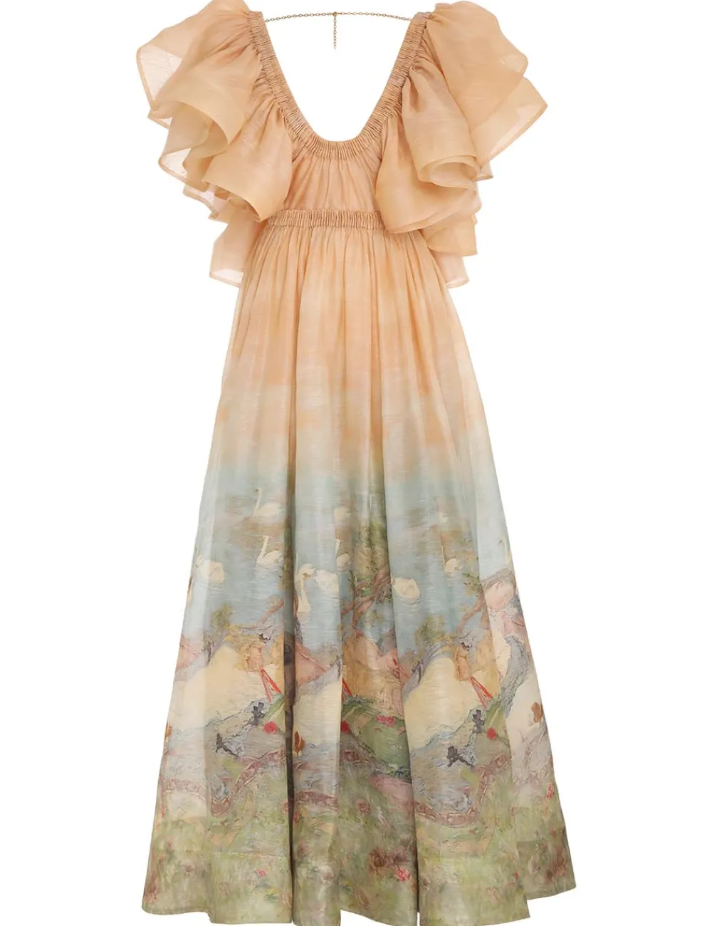 ZIMMERMANN Clothing<Lyrical Frill Neck Gown