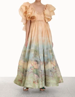 ZIMMERMANN Clothing<Lyrical Frill Neck Gown