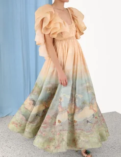 ZIMMERMANN Dresses<Lyrical Frill Neck Gown
