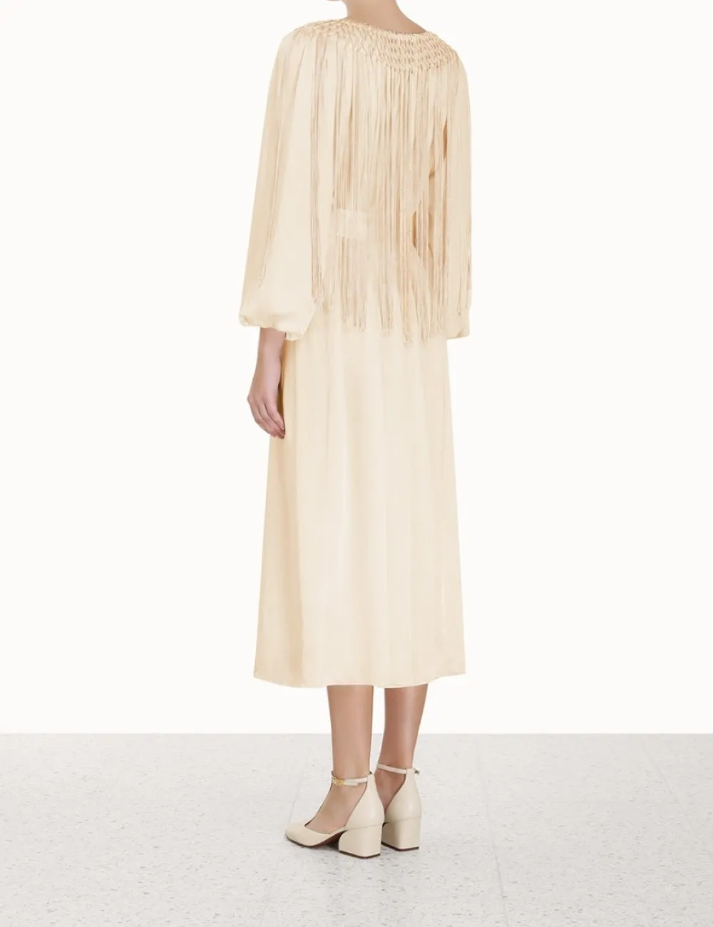 ZIMMERMANN Dresses<Lyrical Fringe Midi Dress