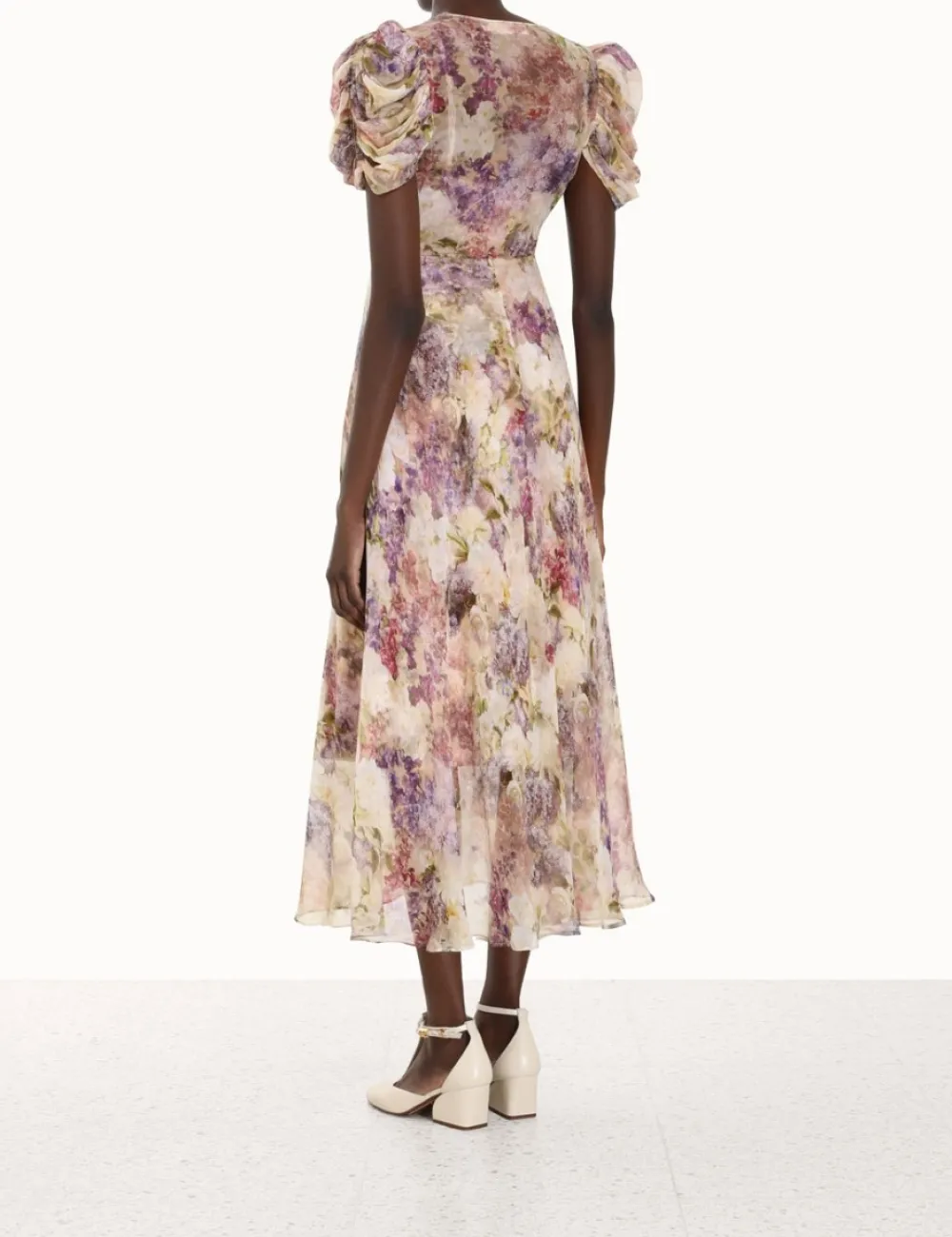 ZIMMERMANN Dresses<Lyrical Gather Sleeve Midi