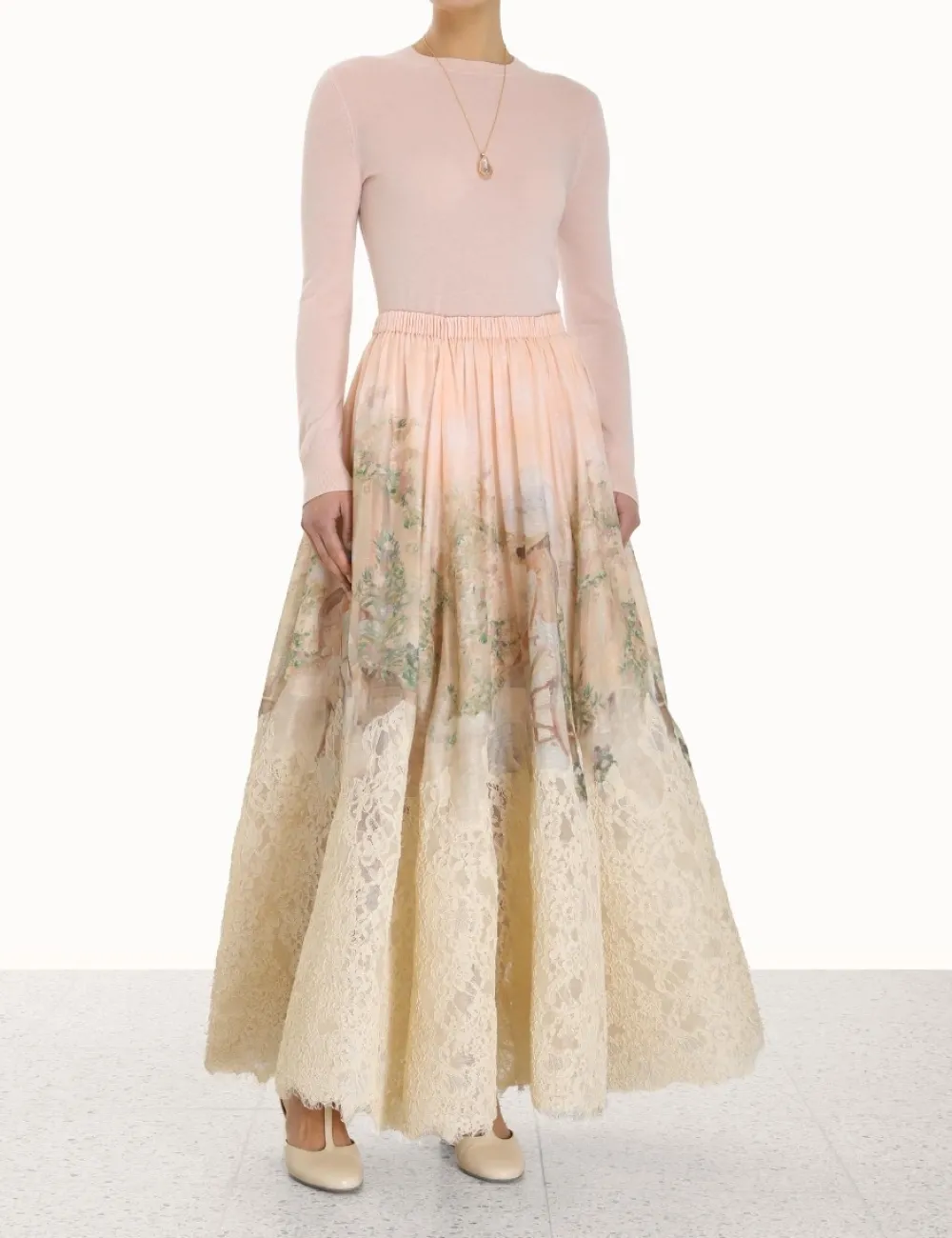 ZIMMERMANN Luminosity<Lyrical Lace Midi Skirt