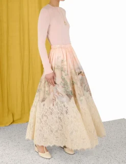 ZIMMERMANN Skirts<Lyrical Lace Midi Skirt