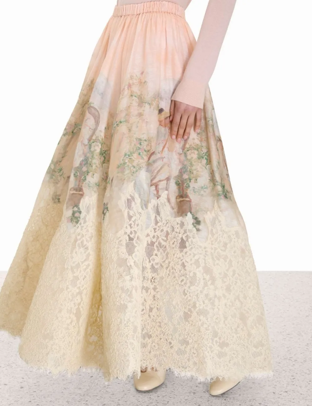 ZIMMERMANN Skirts<Lyrical Lace Midi Skirt