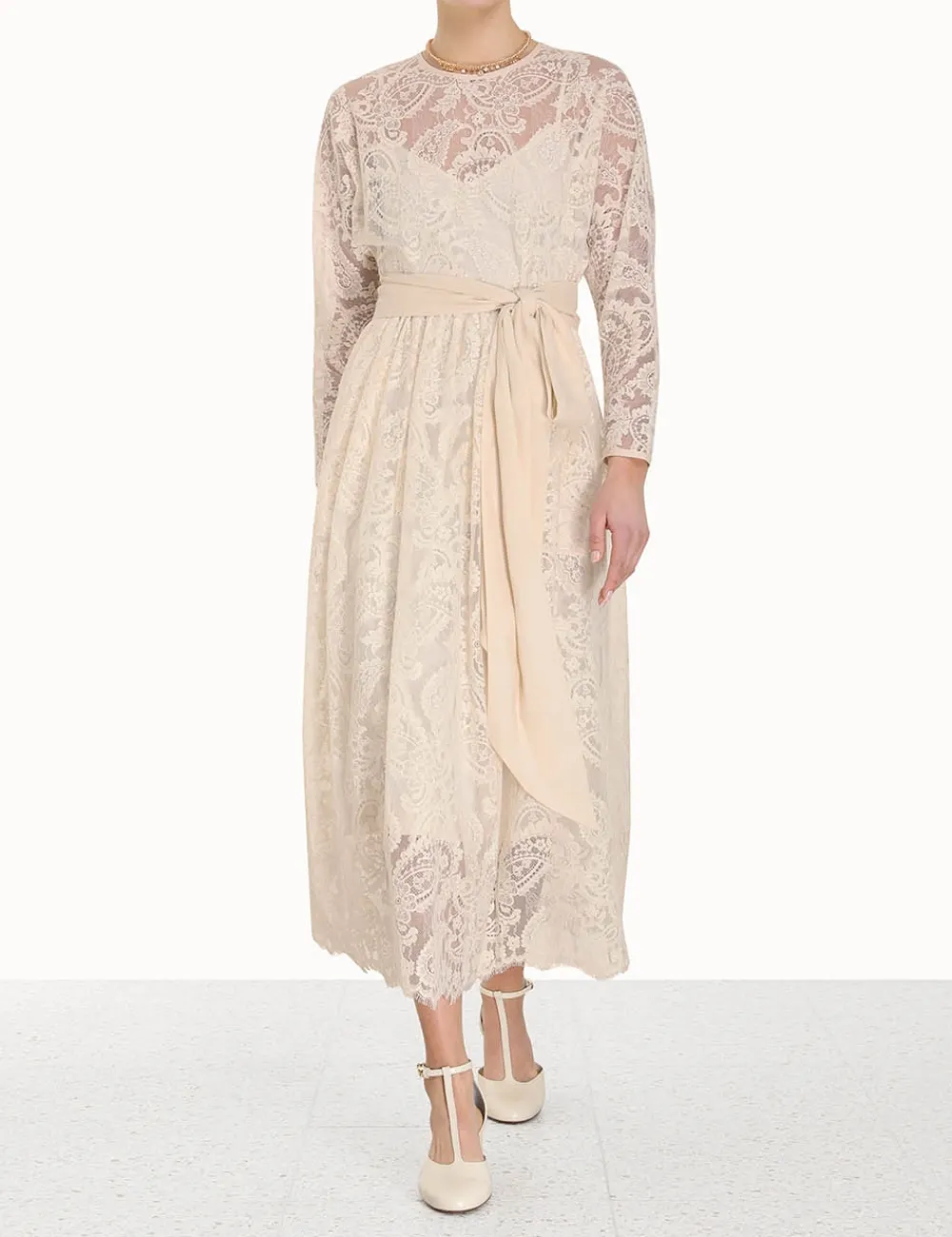ZIMMERMANN Luminosity<Lyrical Lace Tie Midi