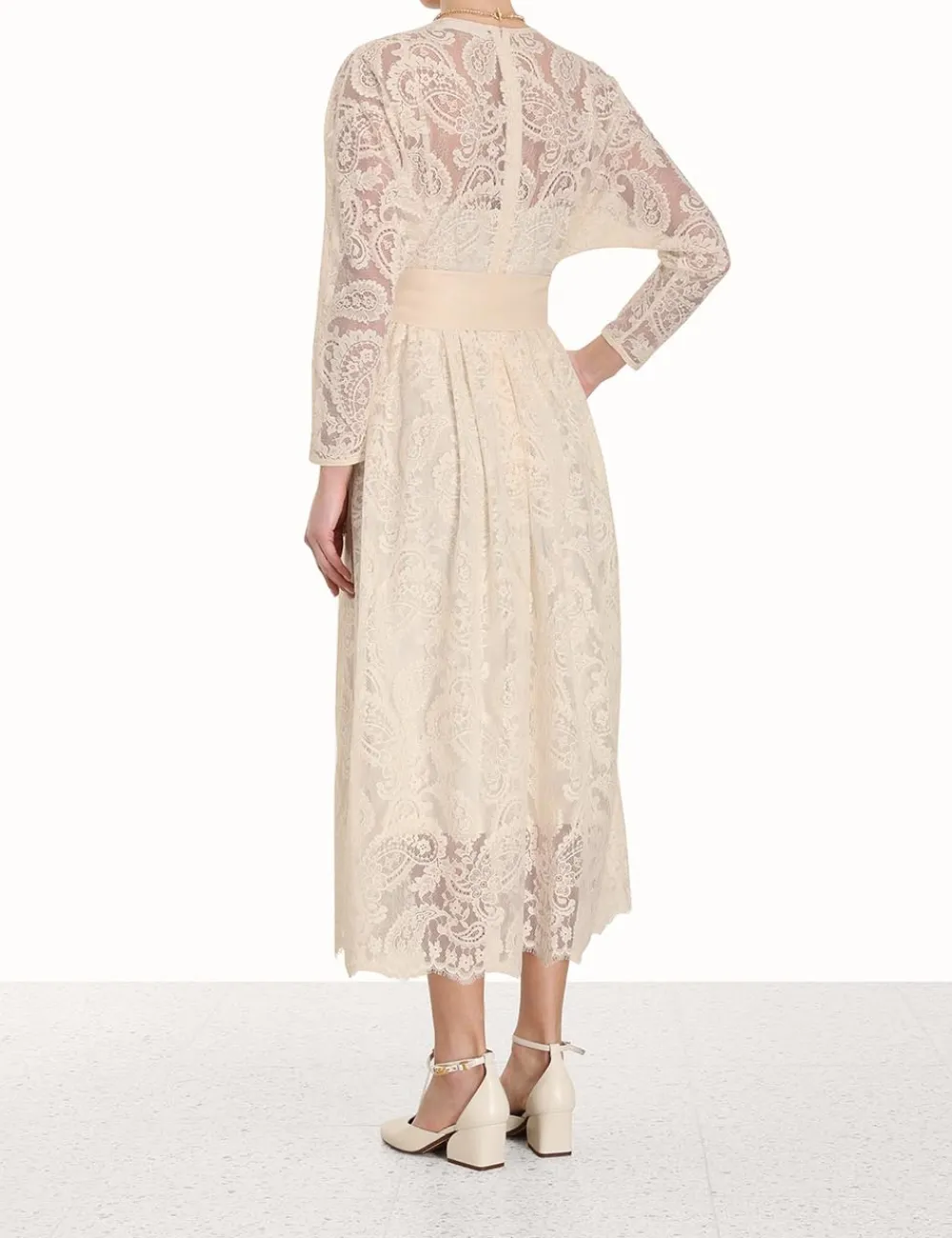 ZIMMERMANN Dresses<Lyrical Lace Tie Midi