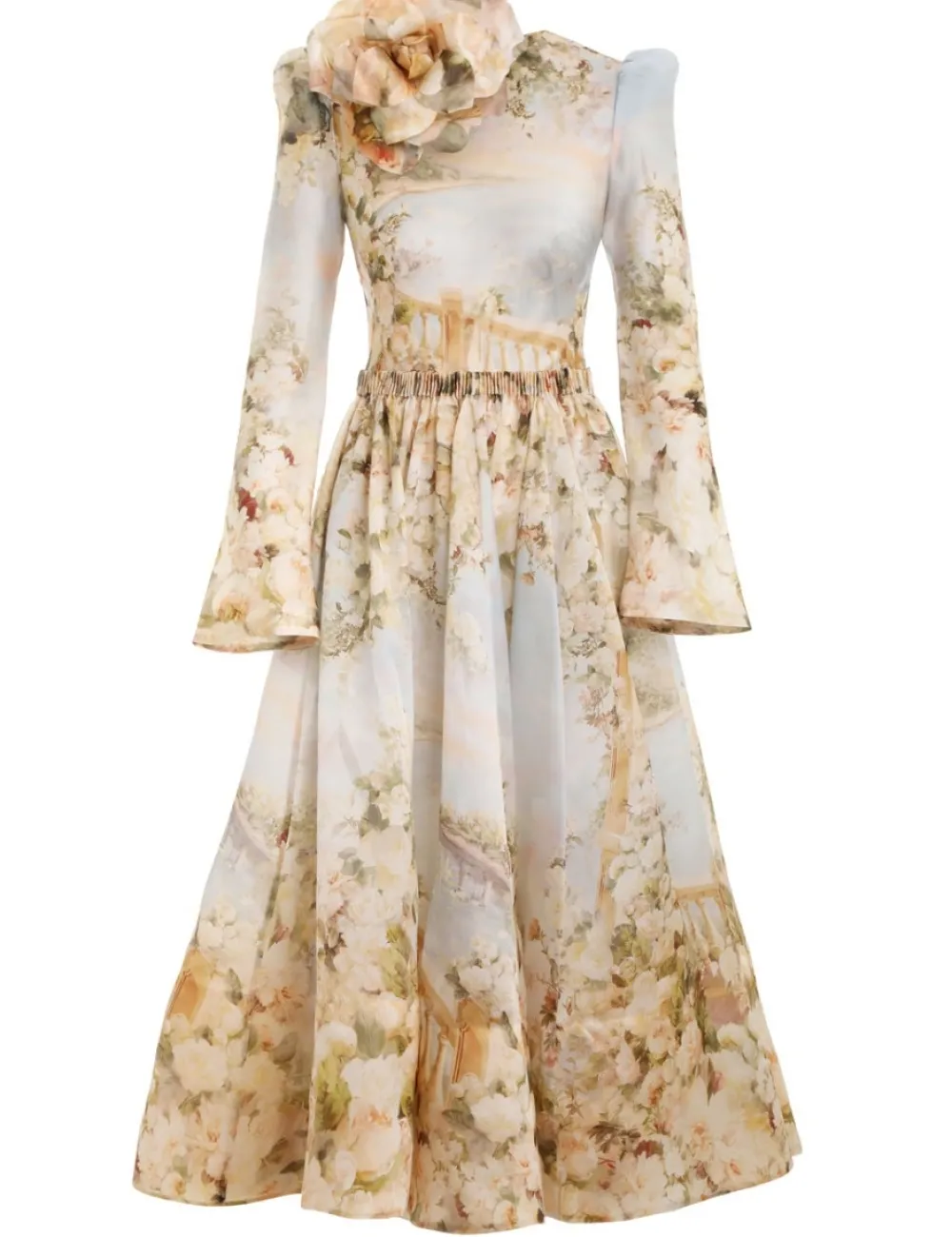 ZIMMERMANN Luminosity<Lyrical Ruched Midi Dress