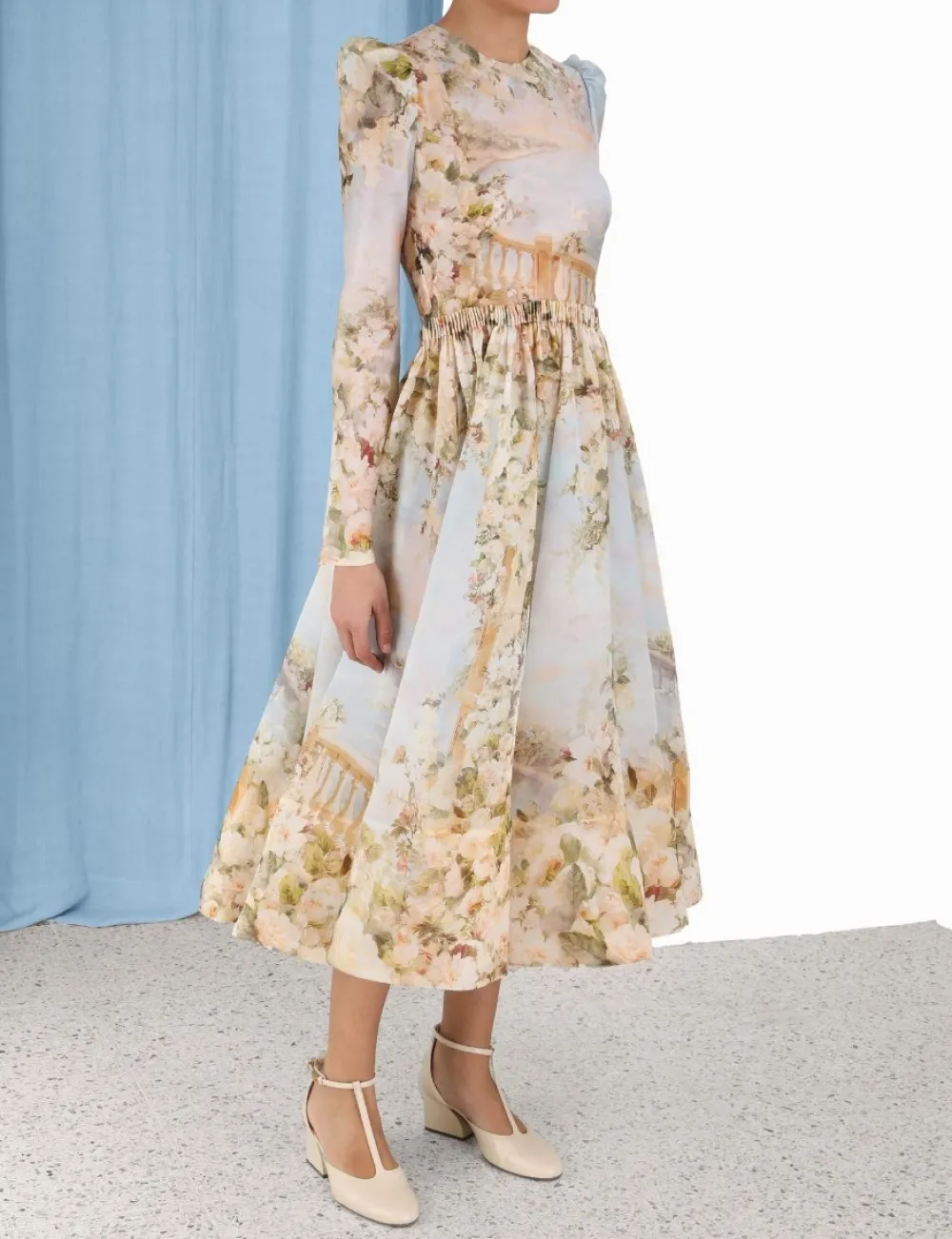 ZIMMERMANN Luminosity<Lyrical Ruched Midi Dress