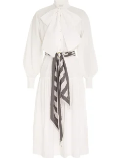 ZIMMERMANN Clothing<Lyrical Scarf Tie Shirt Dress