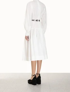 ZIMMERMANN Luminosity<Lyrical Scarf Tie Shirt Dress