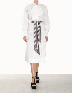 ZIMMERMANN Dresses<Lyrical Scarf Tie Shirt Dress
