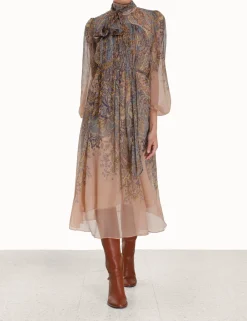 ZIMMERMANN Dresses<Lyrical Tie Neck Billow Dress