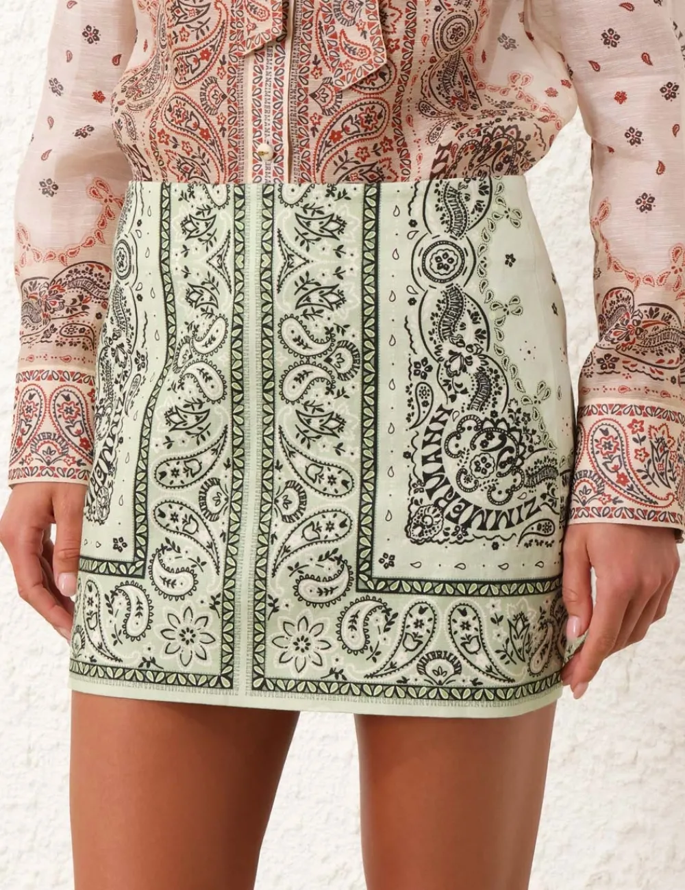 ZIMMERMANN Clothing<Matchmaker Bandana Micro Skirt