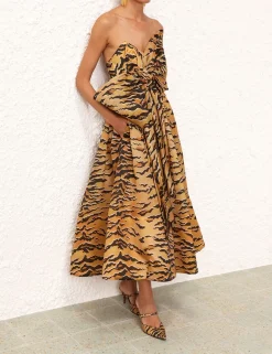ZIMMERMANN Dresses<Matchmaker Bow Midi Dress