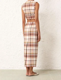 ZIMMERMANN In Focus<Matchmaker Check Bow Bodice