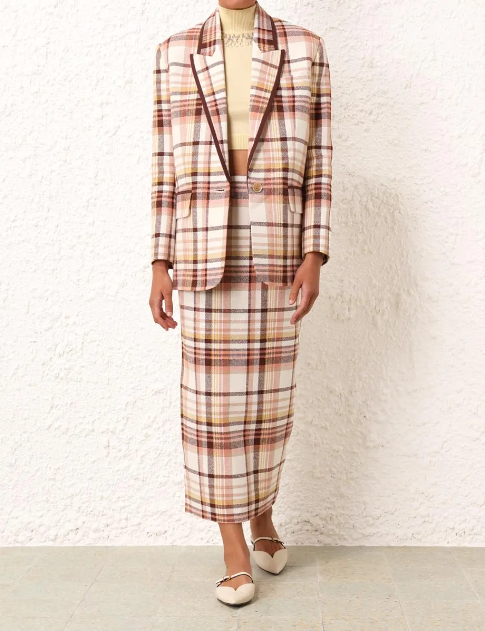 ZIMMERMANN Jackets & Coats<Matchmaker Check Jacket