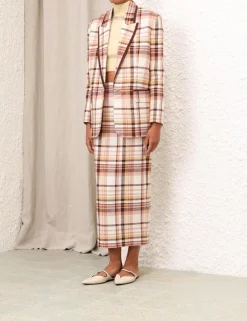 ZIMMERMANN Jackets & Coats<Matchmaker Check Jacket