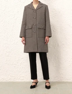 ZIMMERMANN Clothing<Matchmaker Check Mod Coat