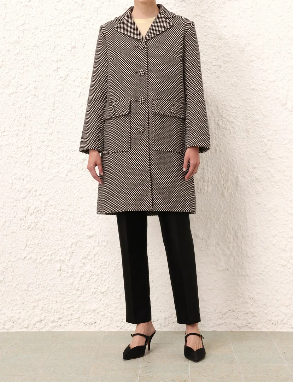 ZIMMERMANN Clothing<Matchmaker Check Mod Coat