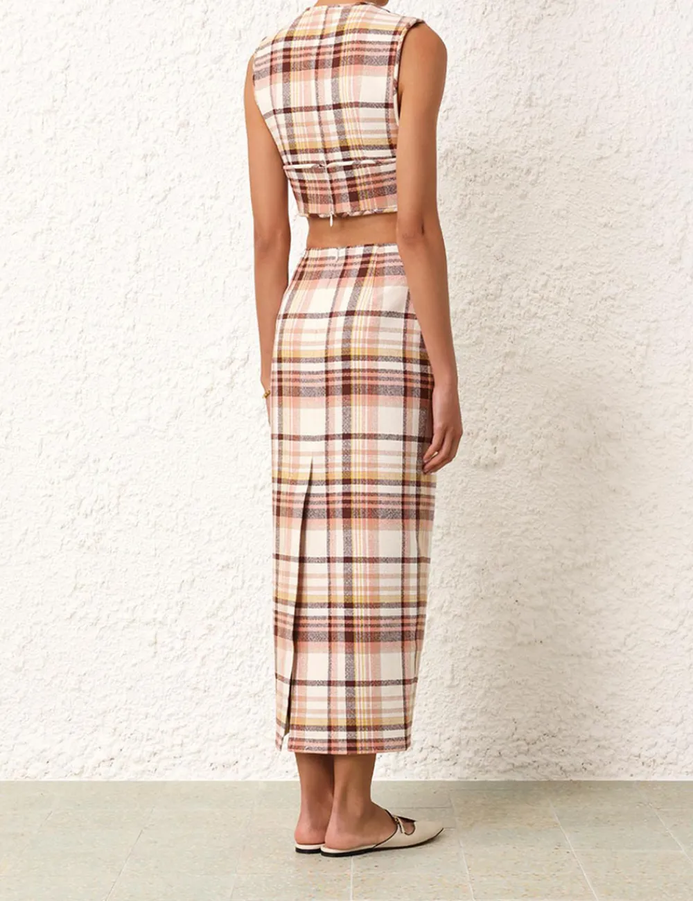ZIMMERMANN Clothing<Matchmaker Check Pencil Skirt
