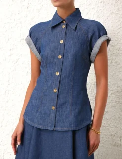 ZIMMERMANN Denim<Matchmaker Denim Blouse