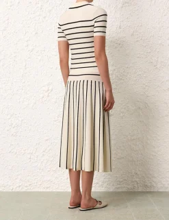 ZIMMERMANN Knitwear<Matchmaker Knit Stripe Polo