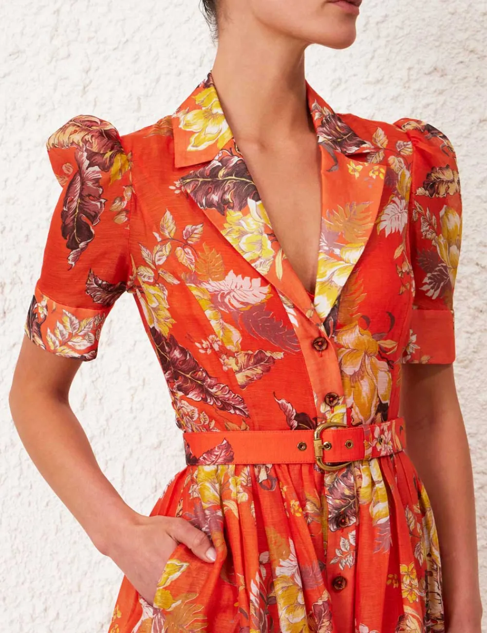 ZIMMERMANN Dresses<Matchmaker Midi Shirt Dress