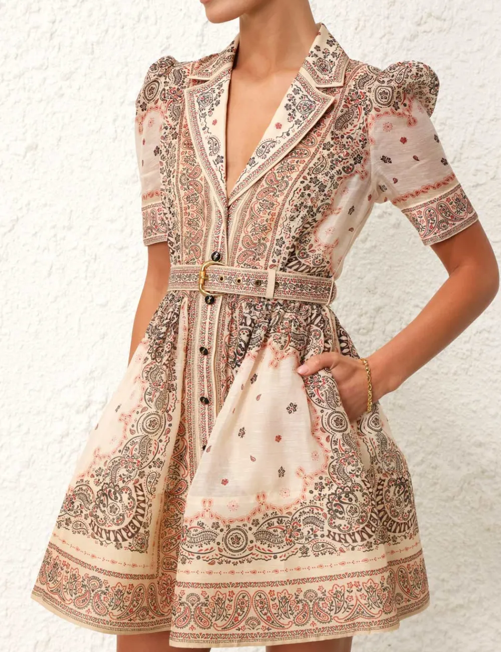 ZIMMERMANN Dresses<Matchmaker Mini Shirt Dress