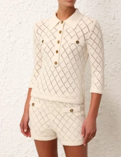 ZIMMERMANN In Focus<Matchmaker Pointelle Polo Top