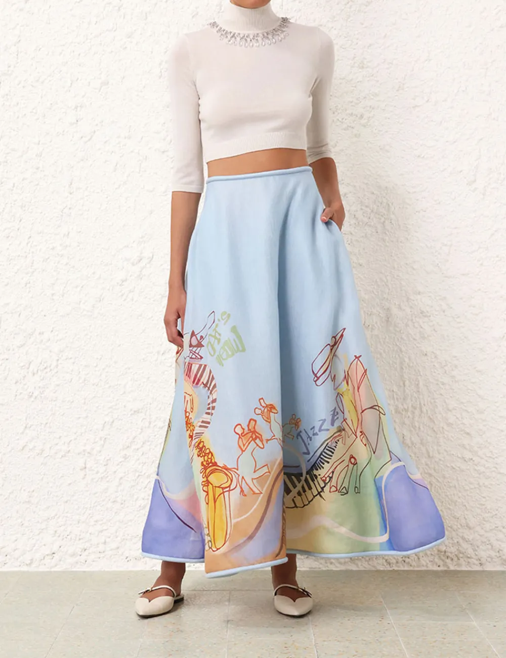 ZIMMERMANN Skirts<Matchmaker Poster Flare Skirt