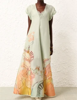ZIMMERMANN Clothing<Matchmaker Poster V Neck Dress