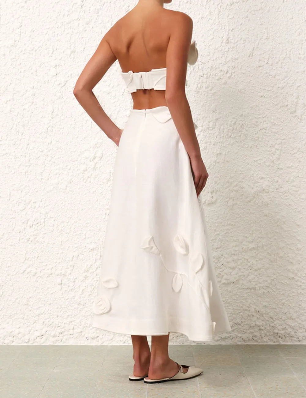 ZIMMERMANN In Focus<Matchmaker Rose Flare Skirt