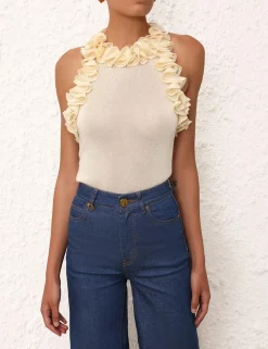 ZIMMERMANN Knitwear<Matchmaker Ruffle Neck Top
