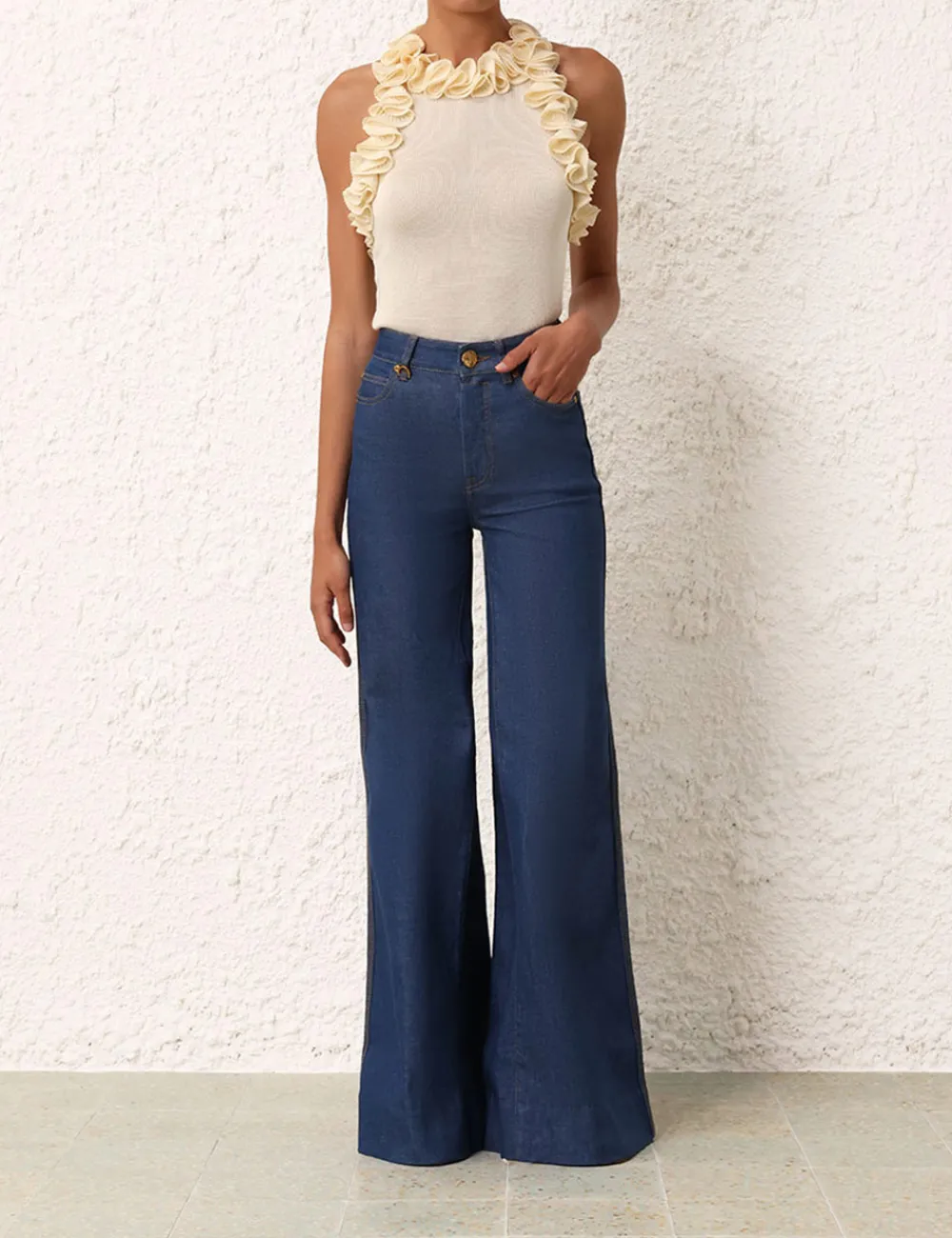 ZIMMERMANN Tops<Matchmaker Ruffle Neck Top