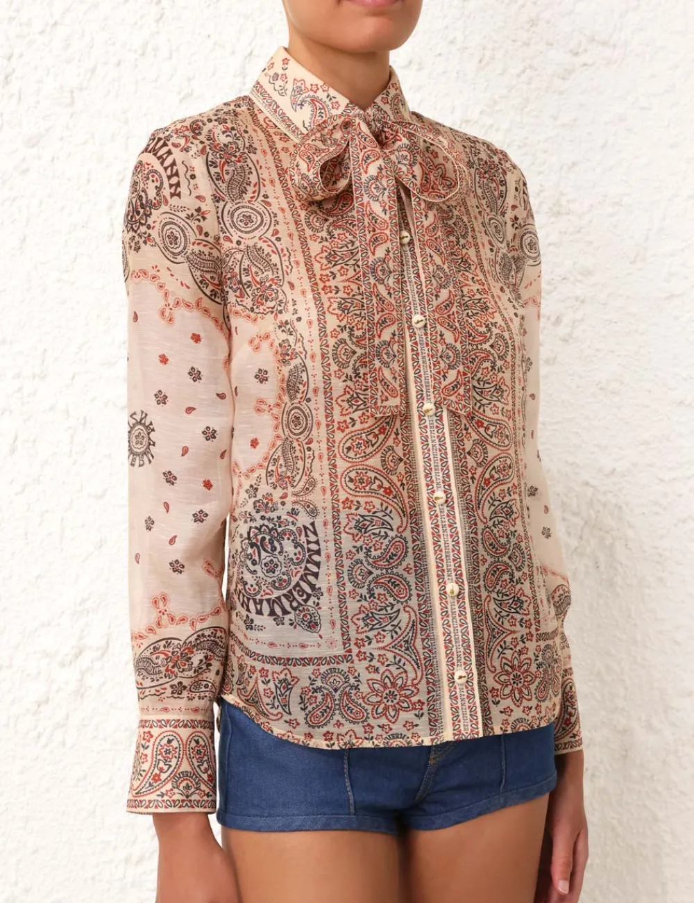 ZIMMERMANN Clothing<Matchmaker Tie Neck Blouse