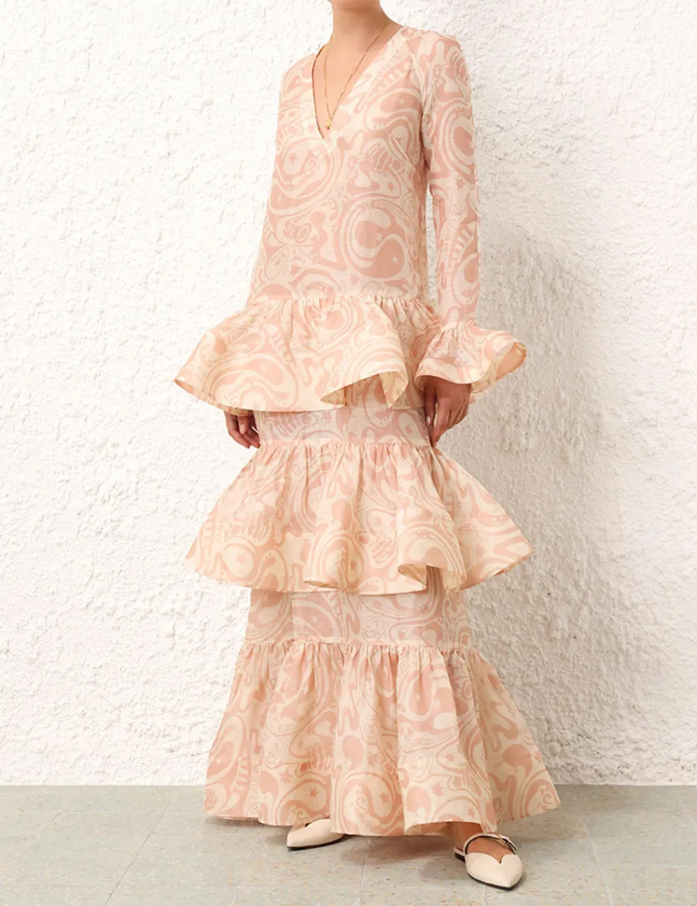 ZIMMERMANN Dresses<Matchmaker V Neck Gown