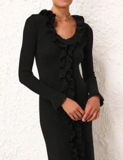 ZIMMERMANN Knitwear<Matchmaker V-Neck Ruffle Dress