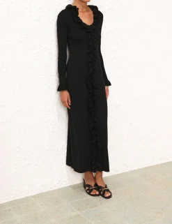 ZIMMERMANN Knitwear<Matchmaker V-Neck Ruffle Dress